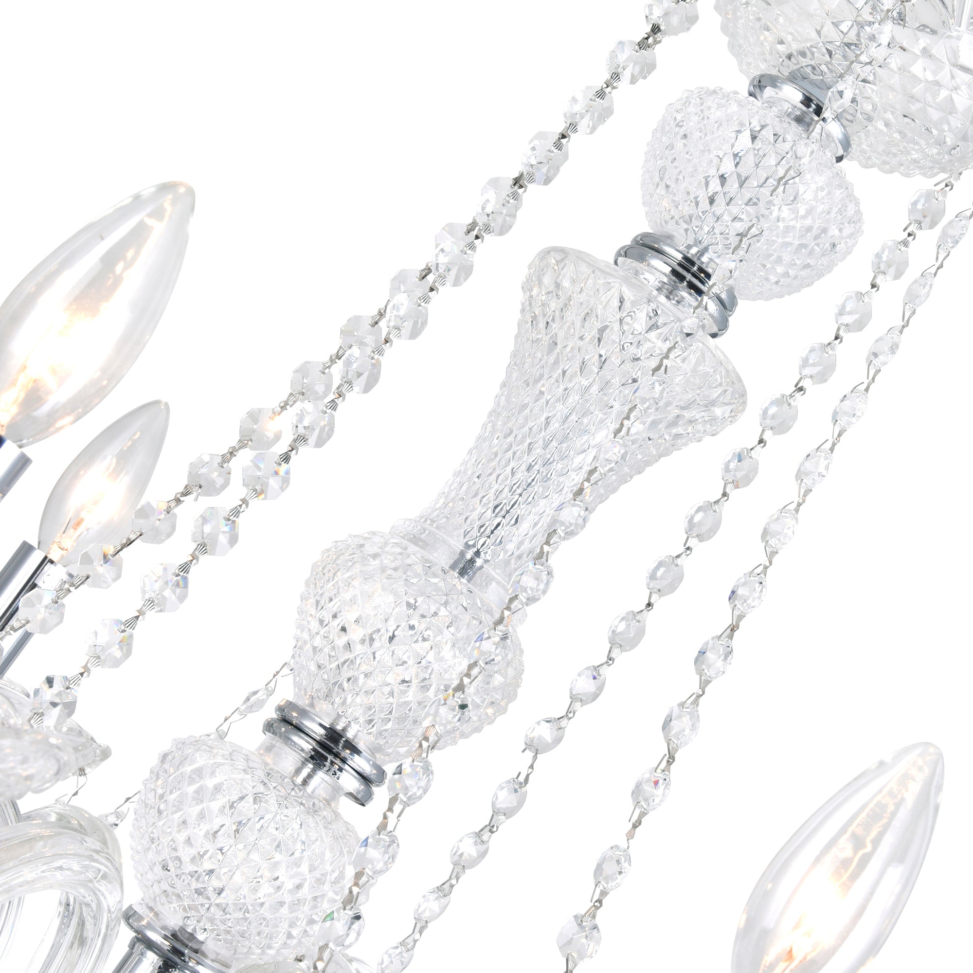 Princeton 6 Light 24in Chrome Down Chandelier