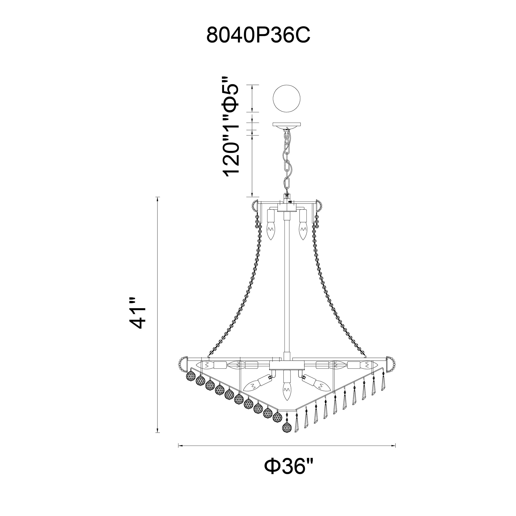 Kingdom 20 Light Down Chandelier With Chrome Finish
