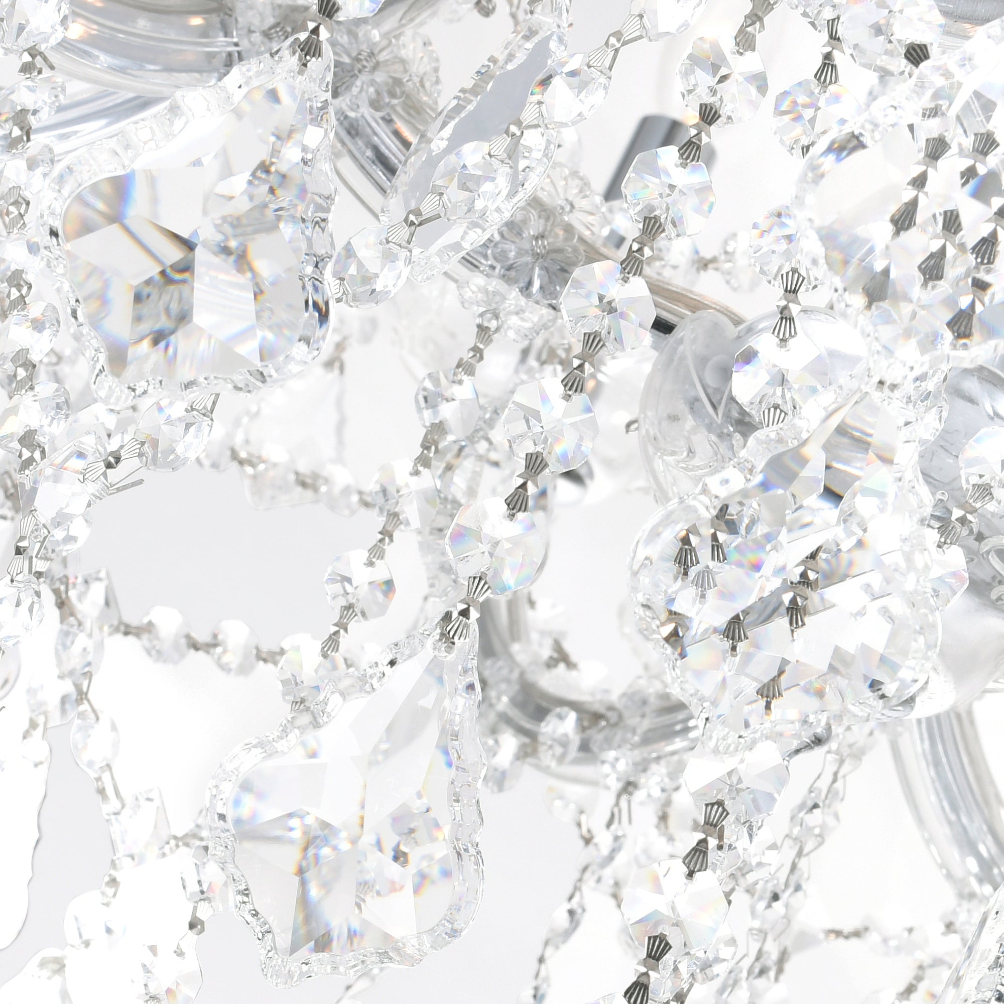 Maria Theresa 13 Light 30in Chrome Up Chandelier with Crystals