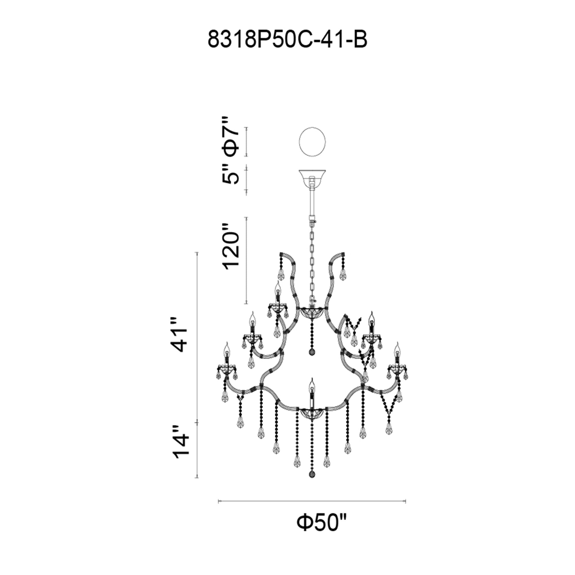 Maria Theresa 41 Light 50in Chrome Up Chandelier with Crystals