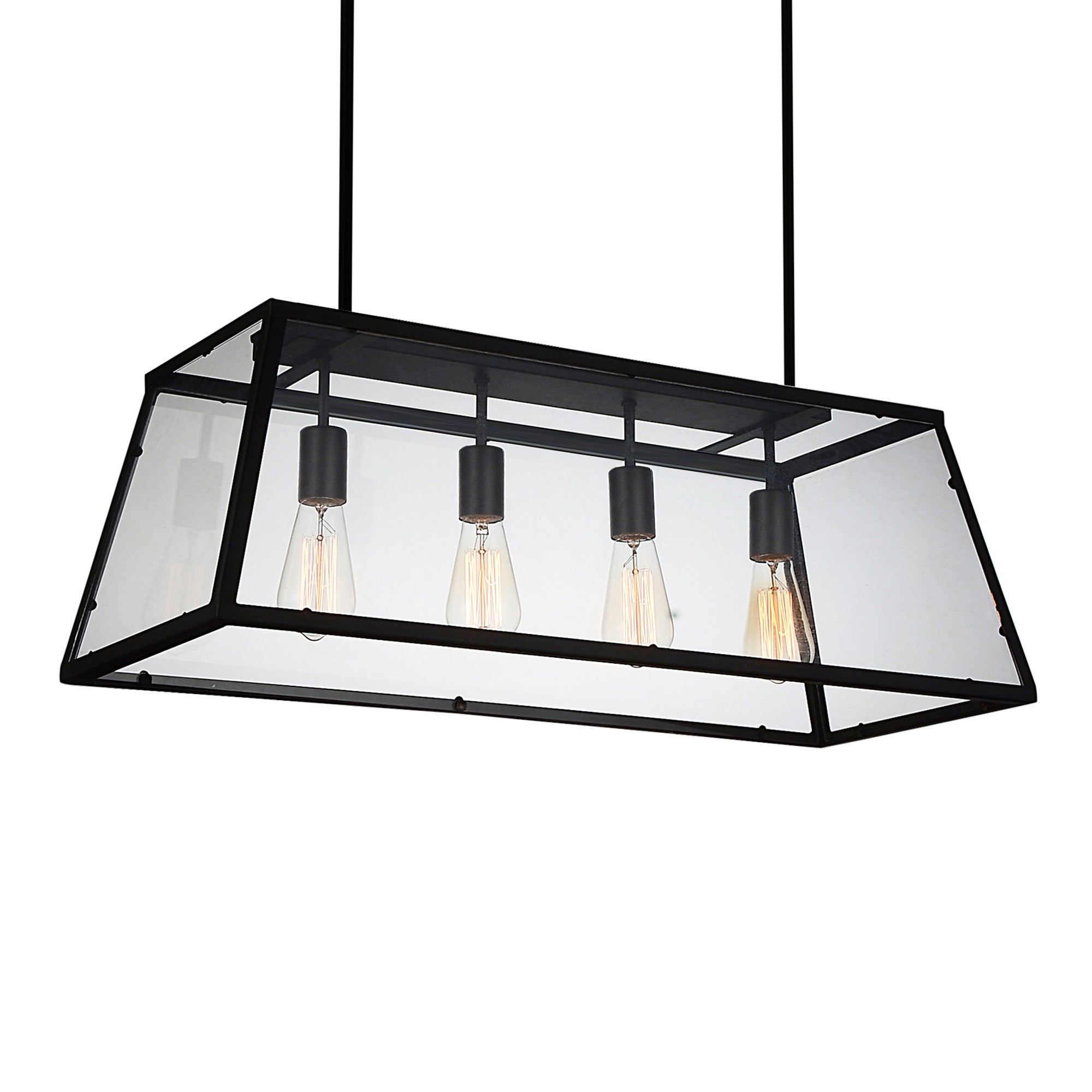 Alyson 4 Light Black Chandelier