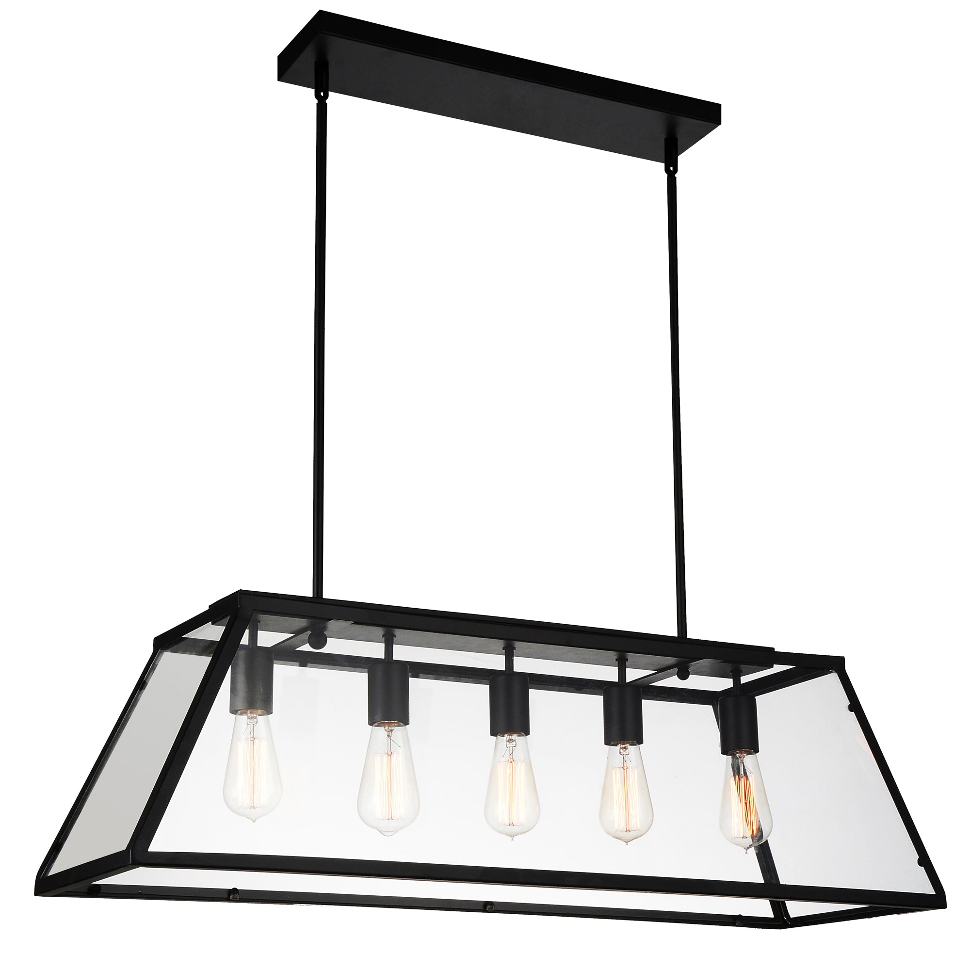 Alyson 5 Light Black Chandelier