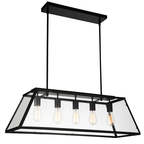 Alyson 5 Light Black Chandelier