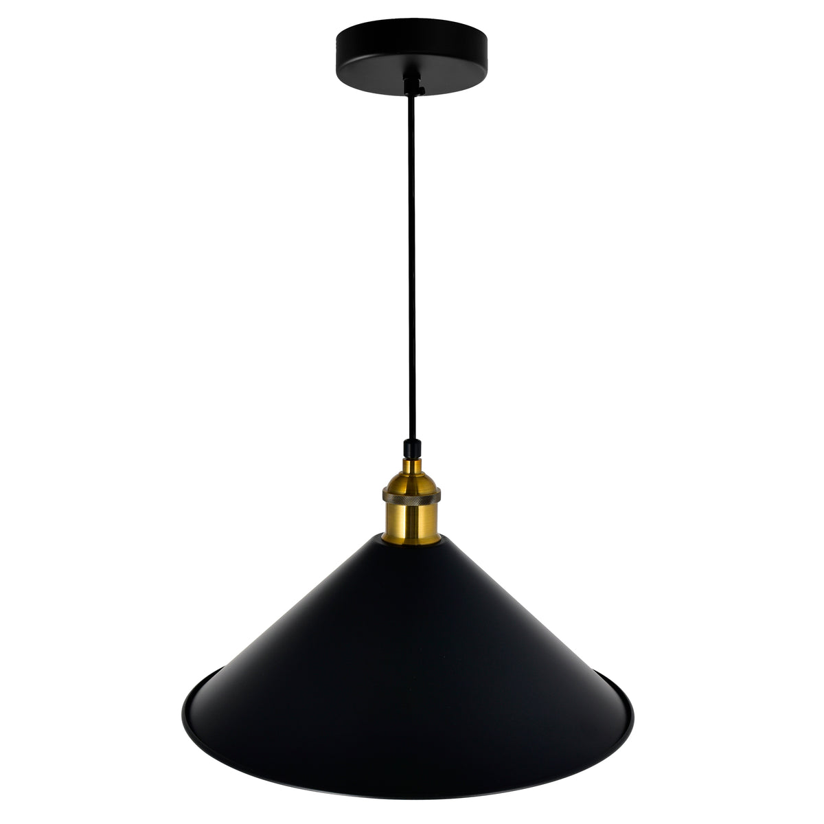 Brave 1 Light 12in Black Mini Pendant