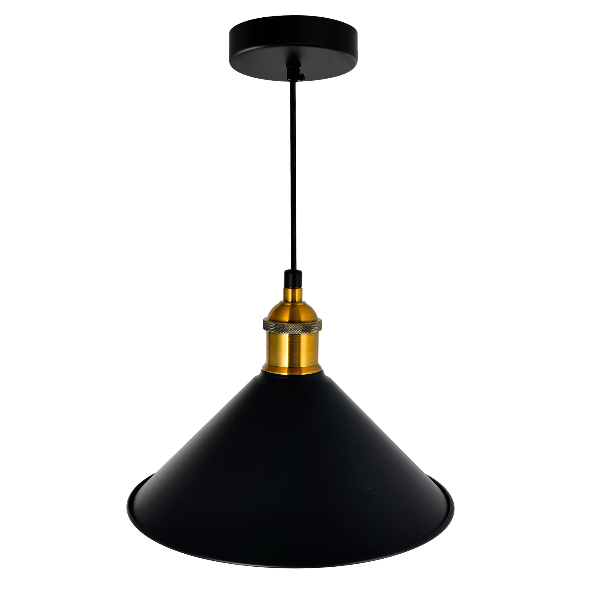 Brave 1 Light 8in Black Down Mini Pendant