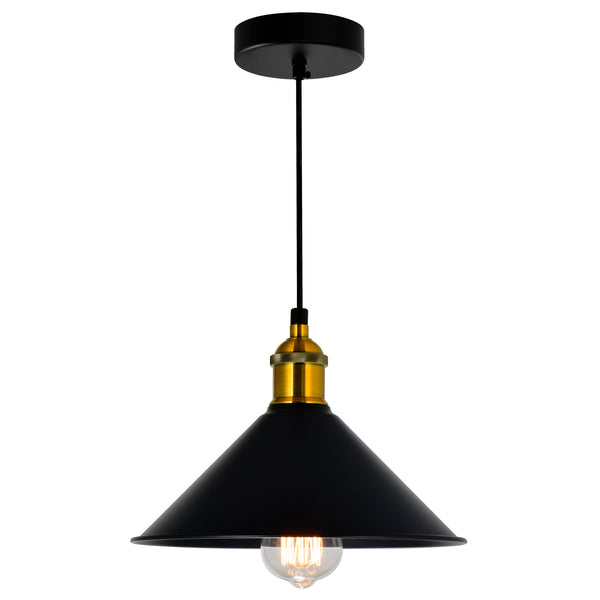 Brave 1 Light 8in Black Down Mini Pendant
