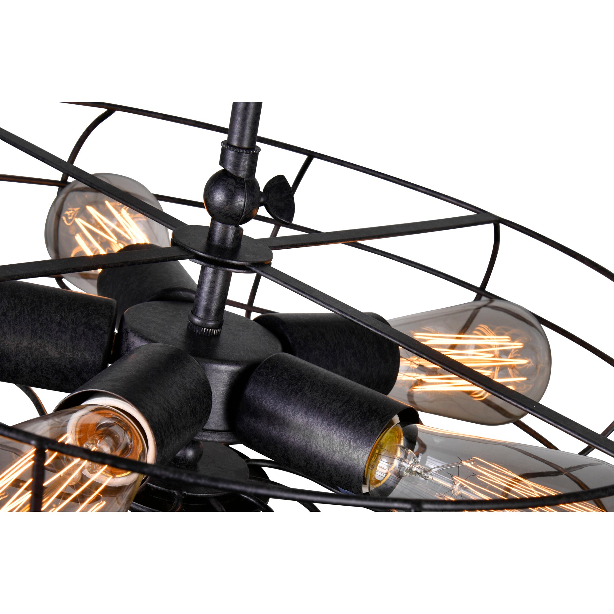 Pamela 5 Light 19in Rust Flush Mount