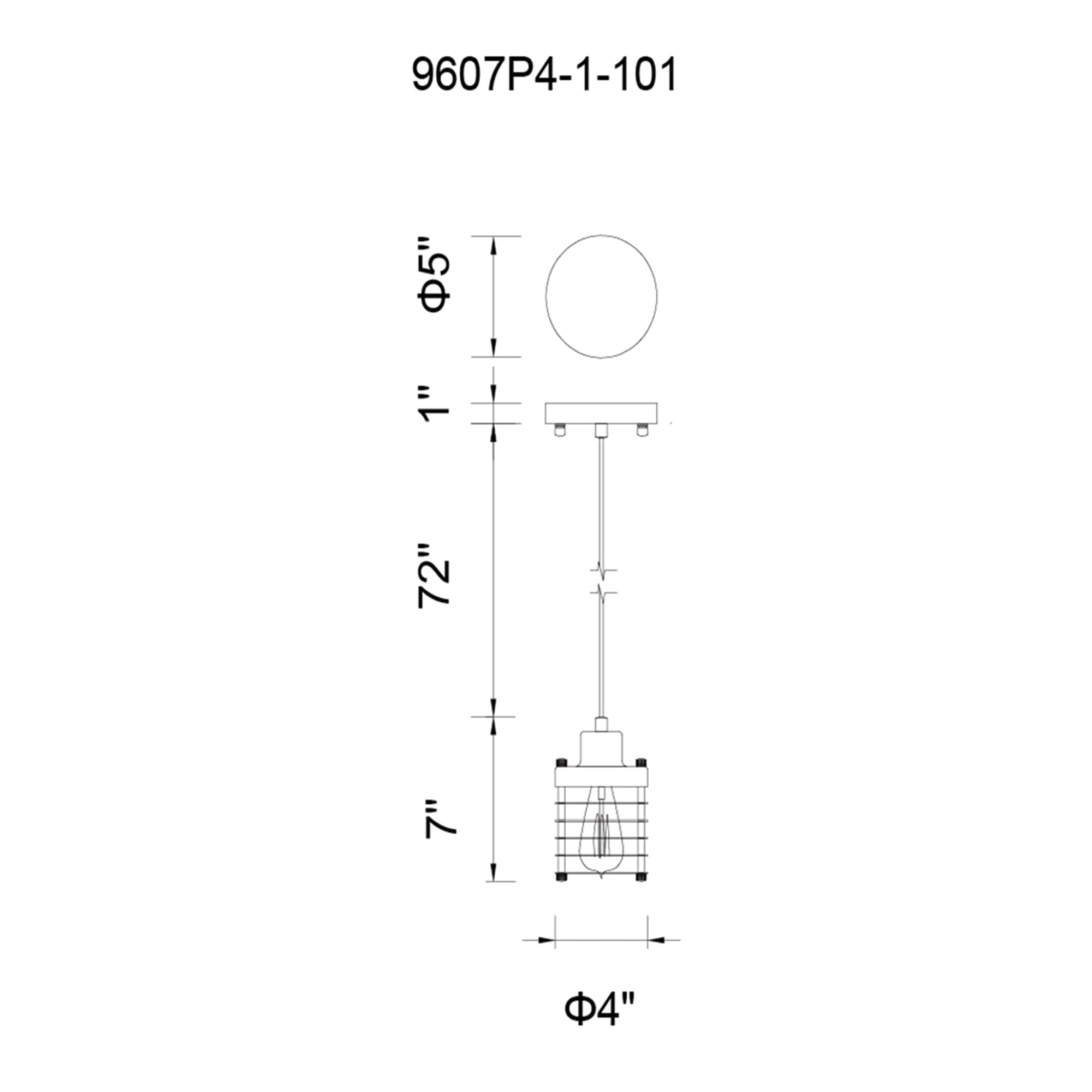 Bray 1 Light Down Mini Pendant With Black Finish