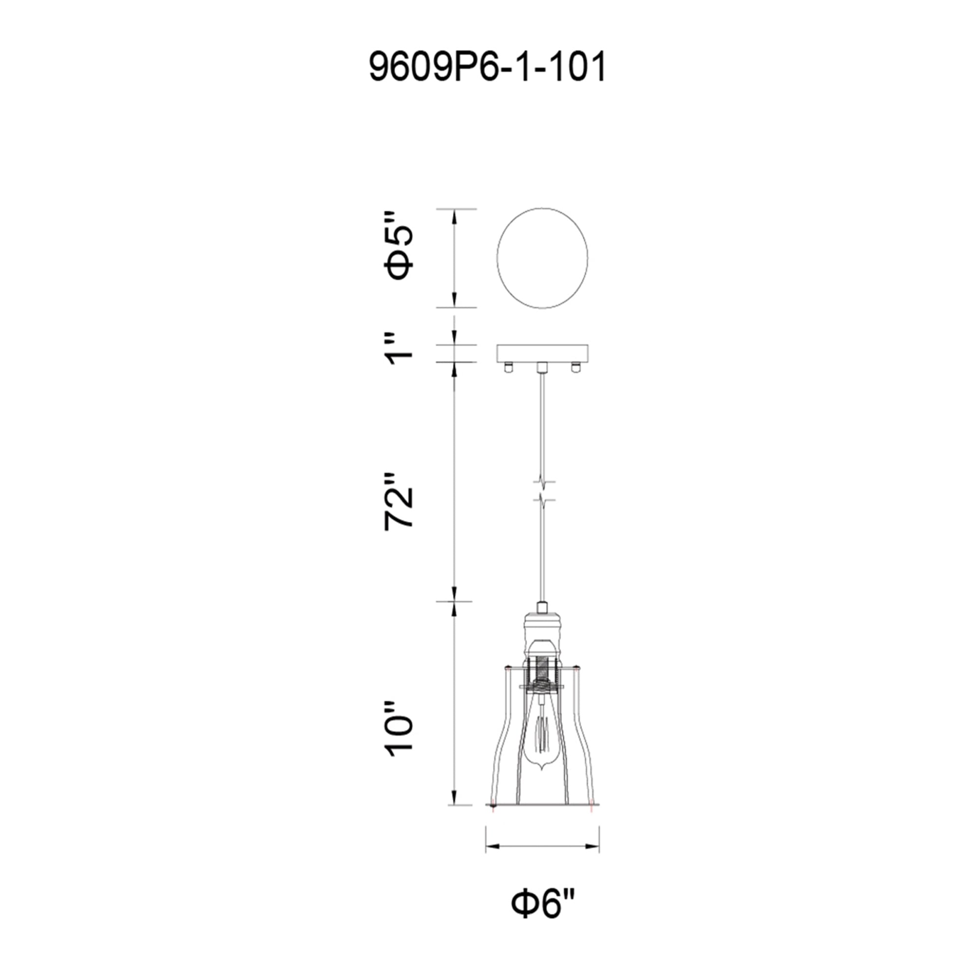Graham 1 Light Down Mini Pendant With Black Finish