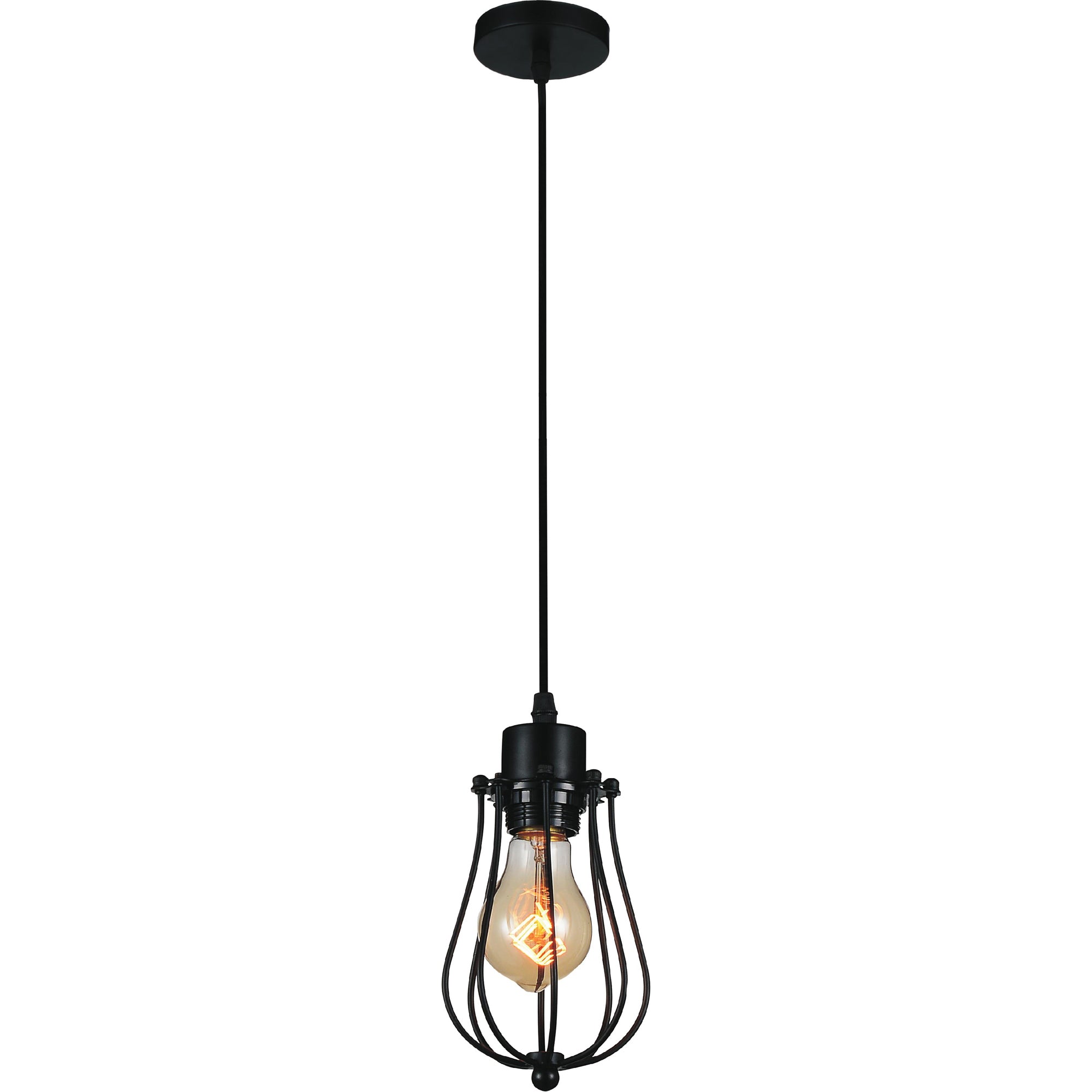 Tomaso 1 Light Black Down Mini Pendant