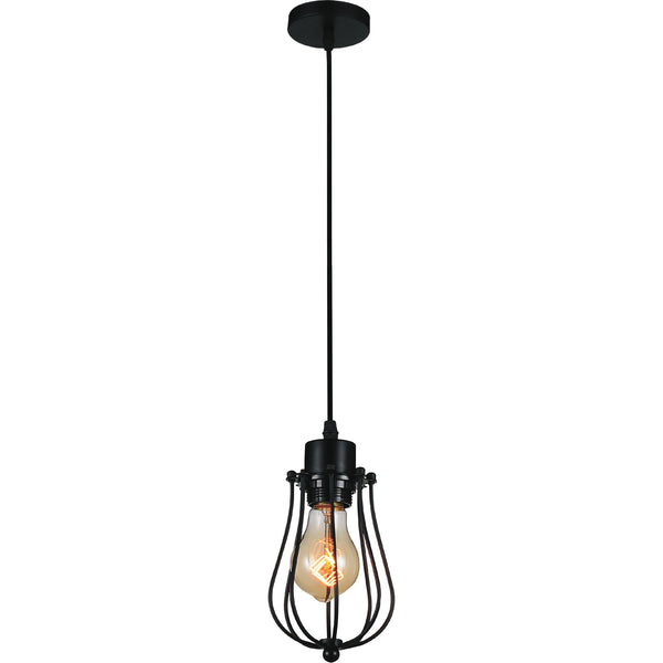 Tomaso 1 Light Black Down Mini Pendant