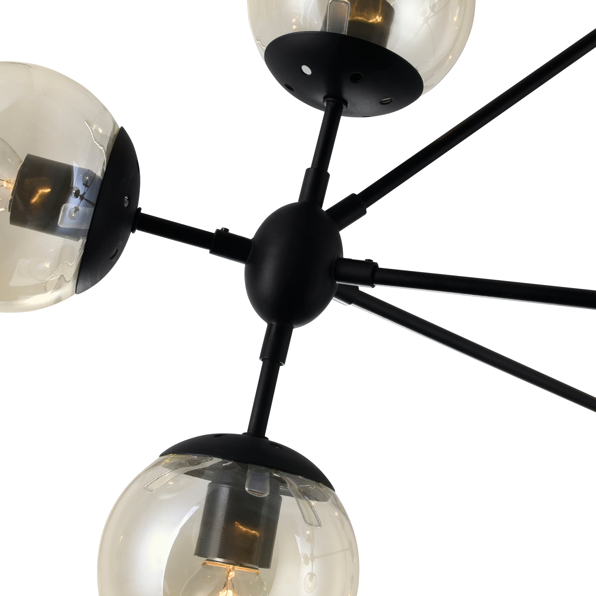 Glow 10 Light 39in Black Chandelier