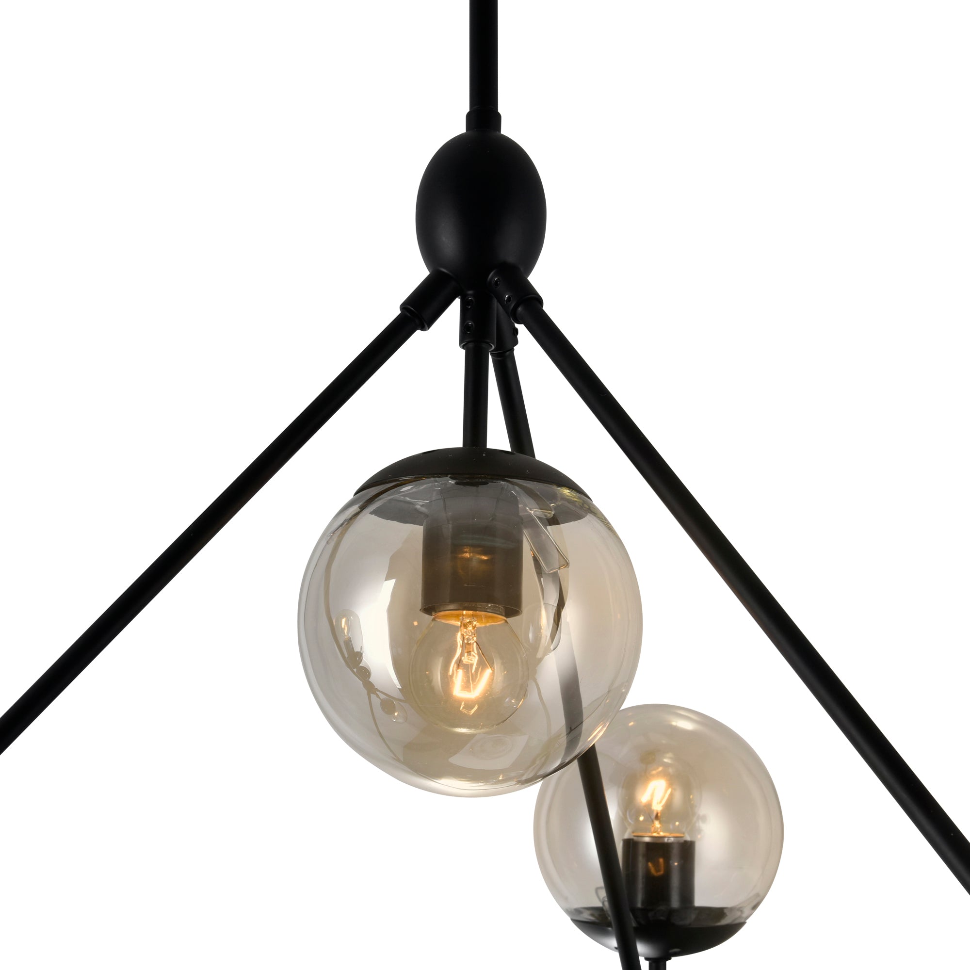 Glow 10 Light 39in Black Chandelier