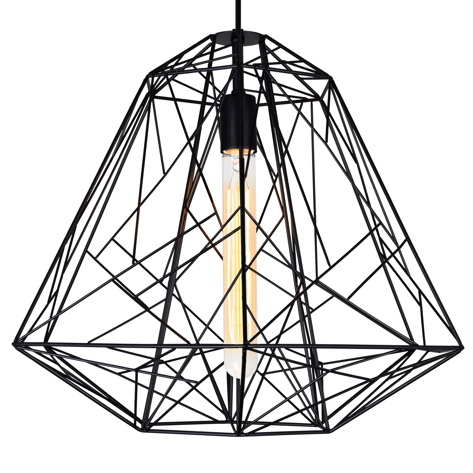 Bagheera 1 Light Black Down Pendant