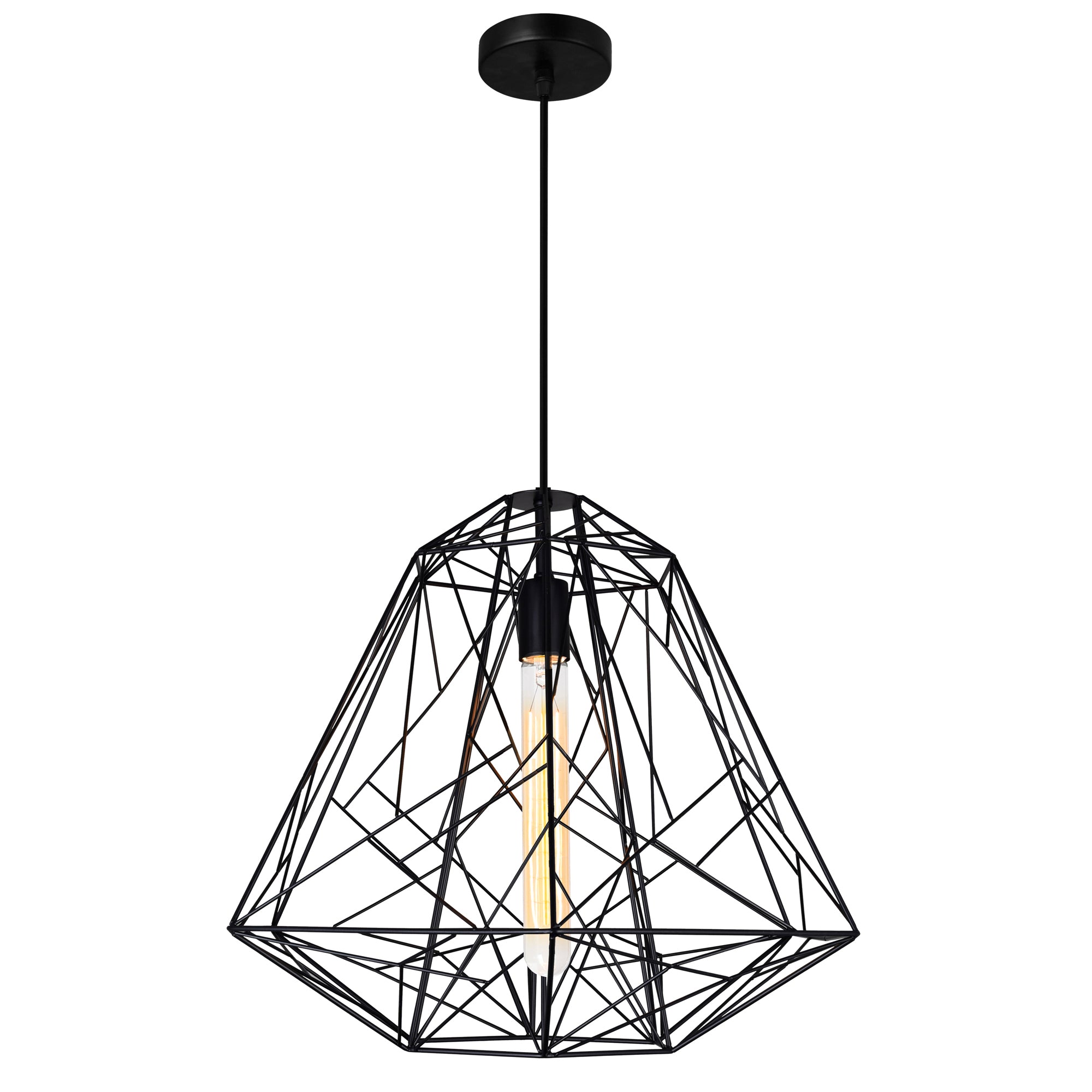 Bagheera 1 Light Black Down Pendant