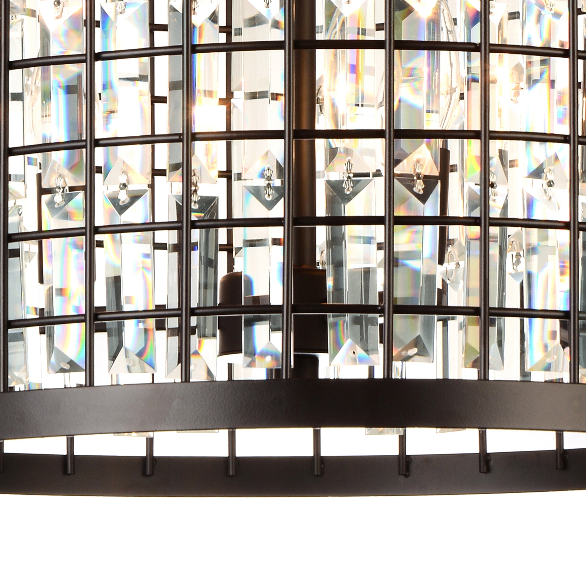 Meghna 6 Light Up Chandelier With Brown Finish