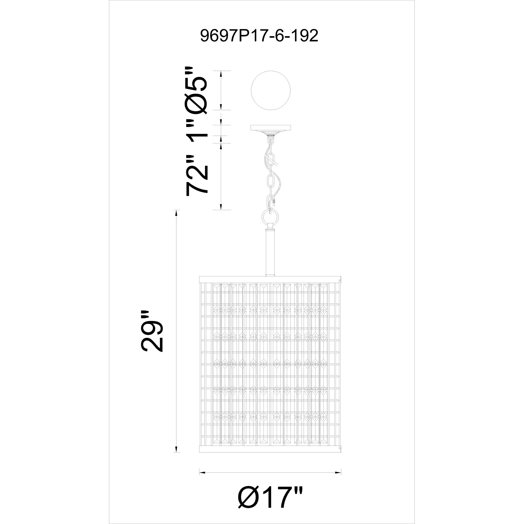 Meghna 6 Light Up Chandelier With Brown Finish