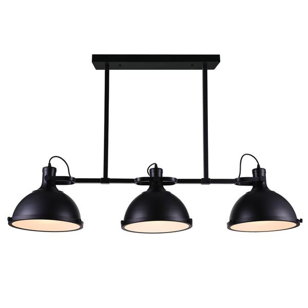 Strum 3 Light 50in Black Island Chandelier
