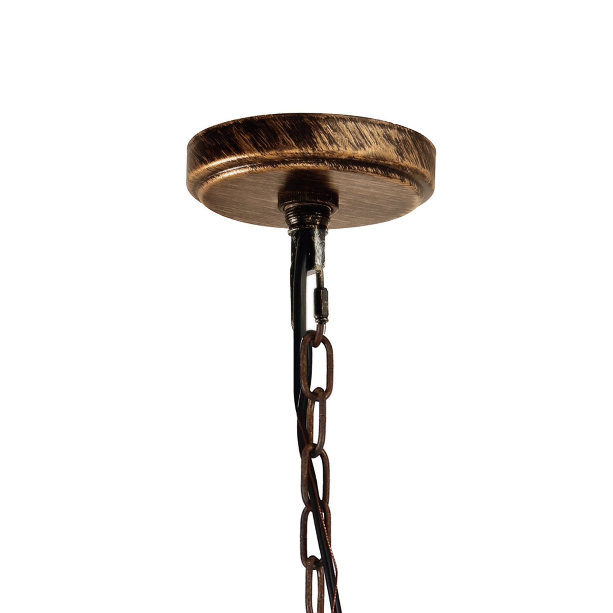 Nicole 1 Light 9in Brushed Chocolate Drum Shade Mini Pendant