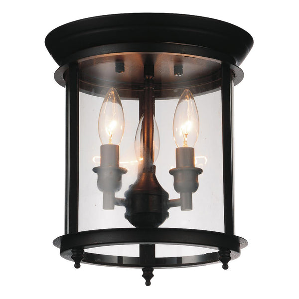 Desire 3 Light Oil Rubbed Bronze Cage Flush Mount