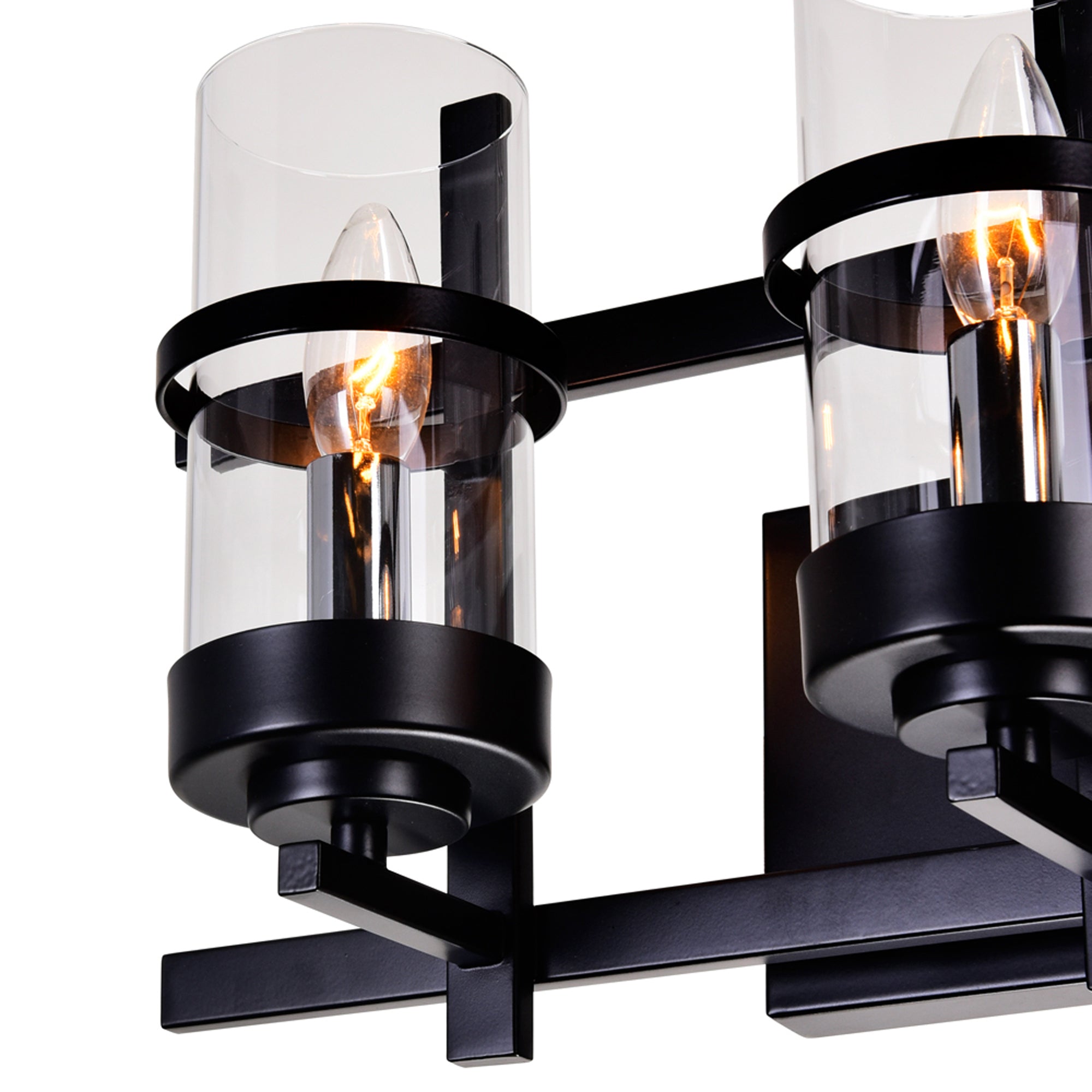 Sierra 3 Light 21in Black Wall Sconce