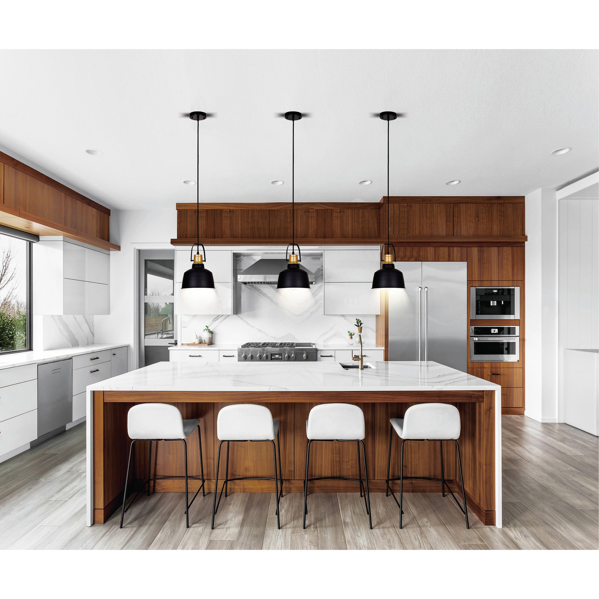 Elisa 1 Light 9in Black Down Pendant