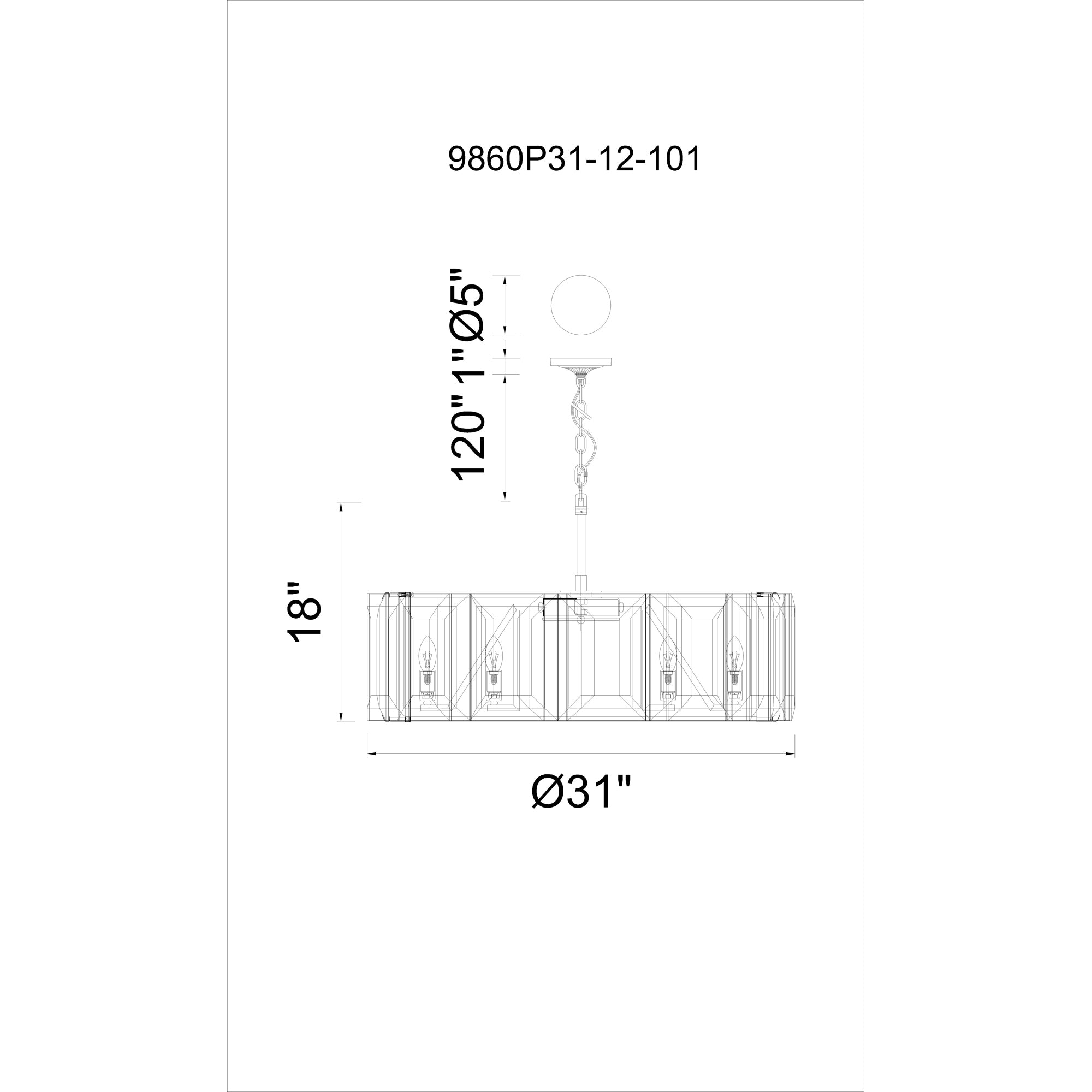 Jacquet 12 Light Chandelier With Black Finish