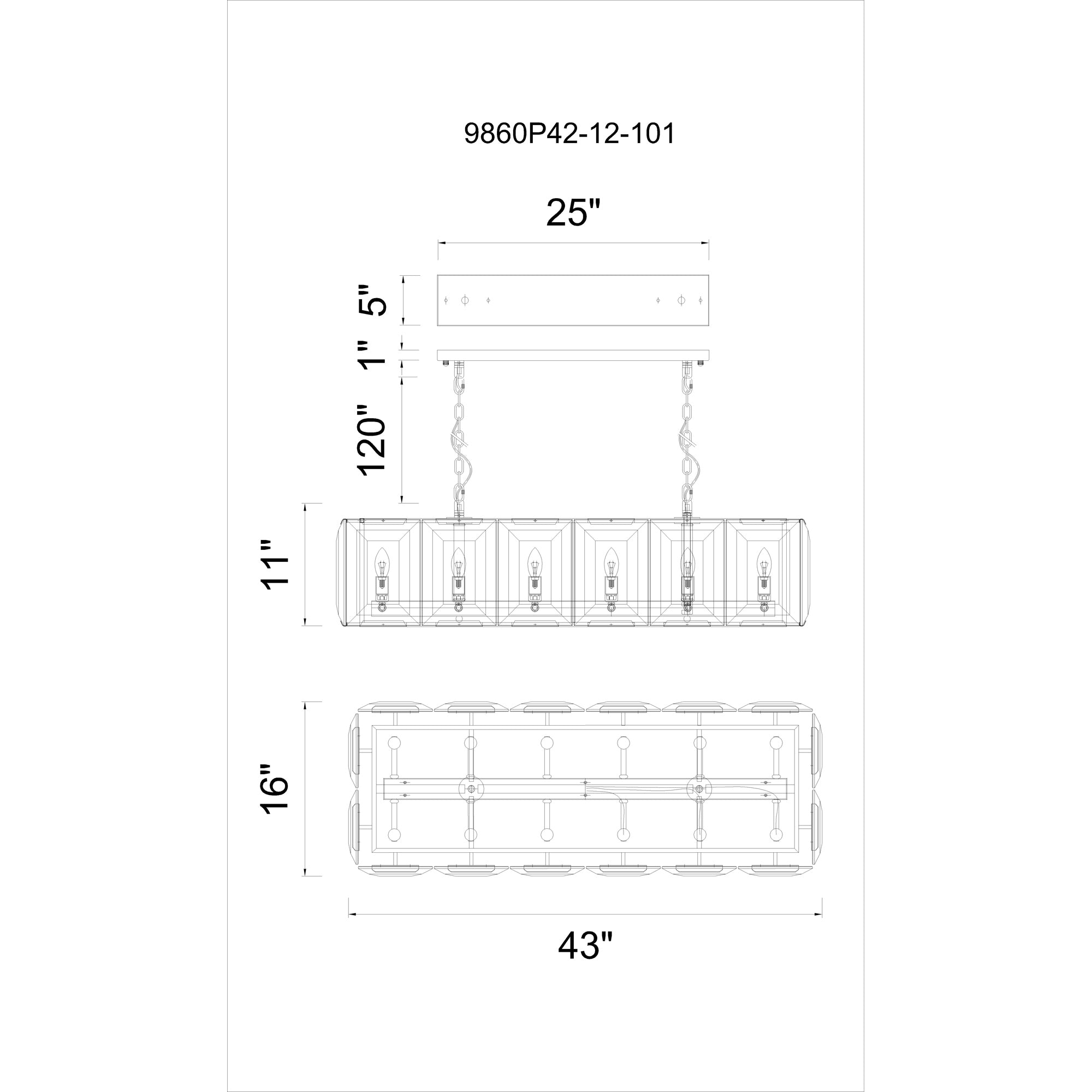 Jacquet 12 Light Chandelier With Black Finish
