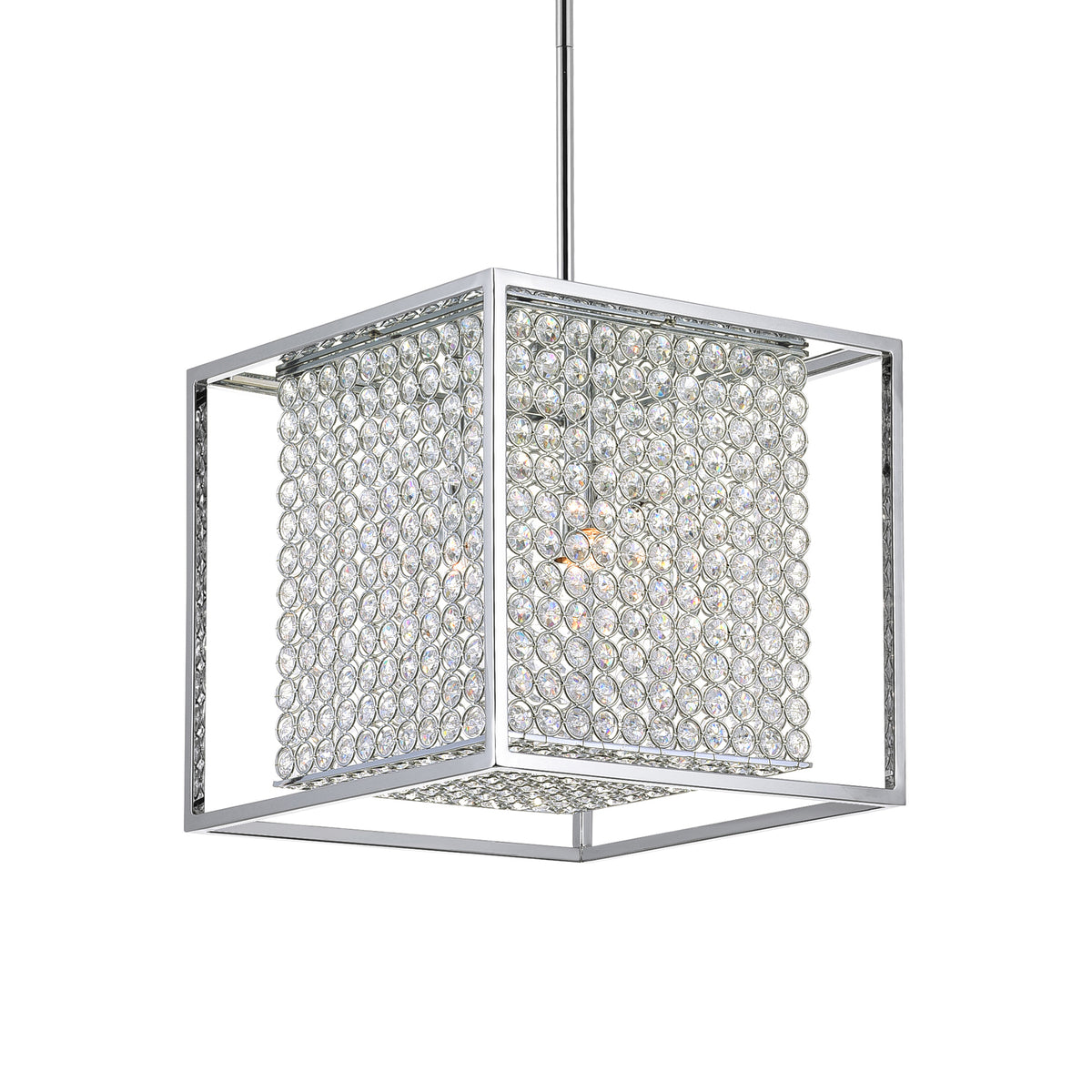 Cube 3 Light Mini Pendant With Chrome Finish