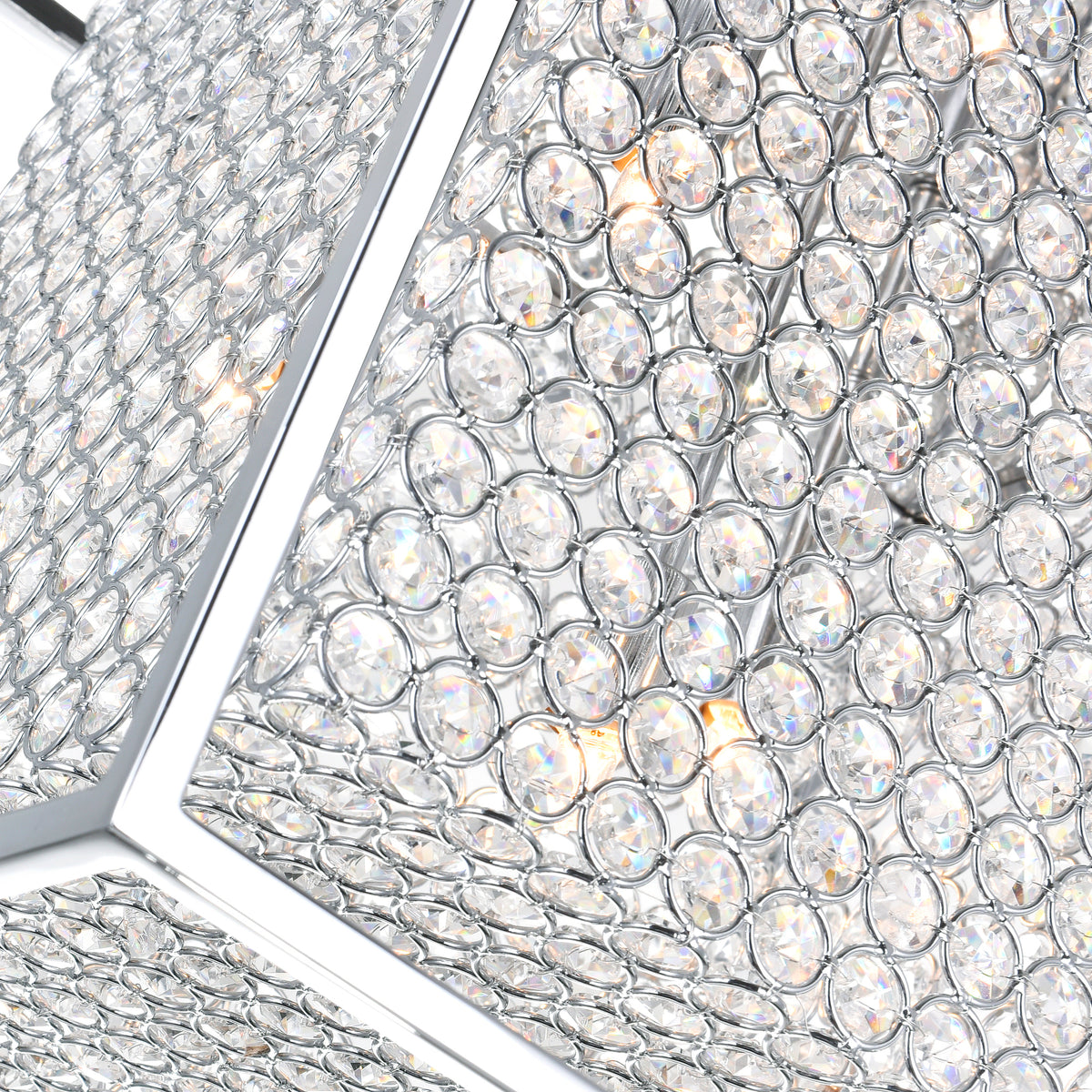 Cube 3 Light Mini Pendant With Chrome Finish