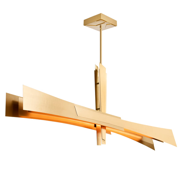 High end lighting fixtures in brass