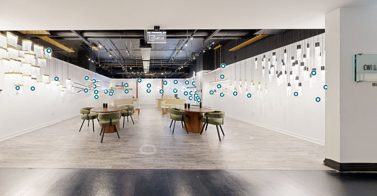 Lighting showroom in High Point Market 