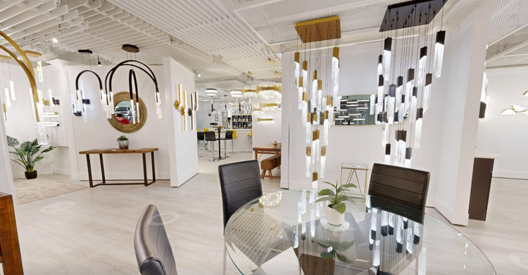 Lighting showroom in Dallas Market Center - CWI Lighting