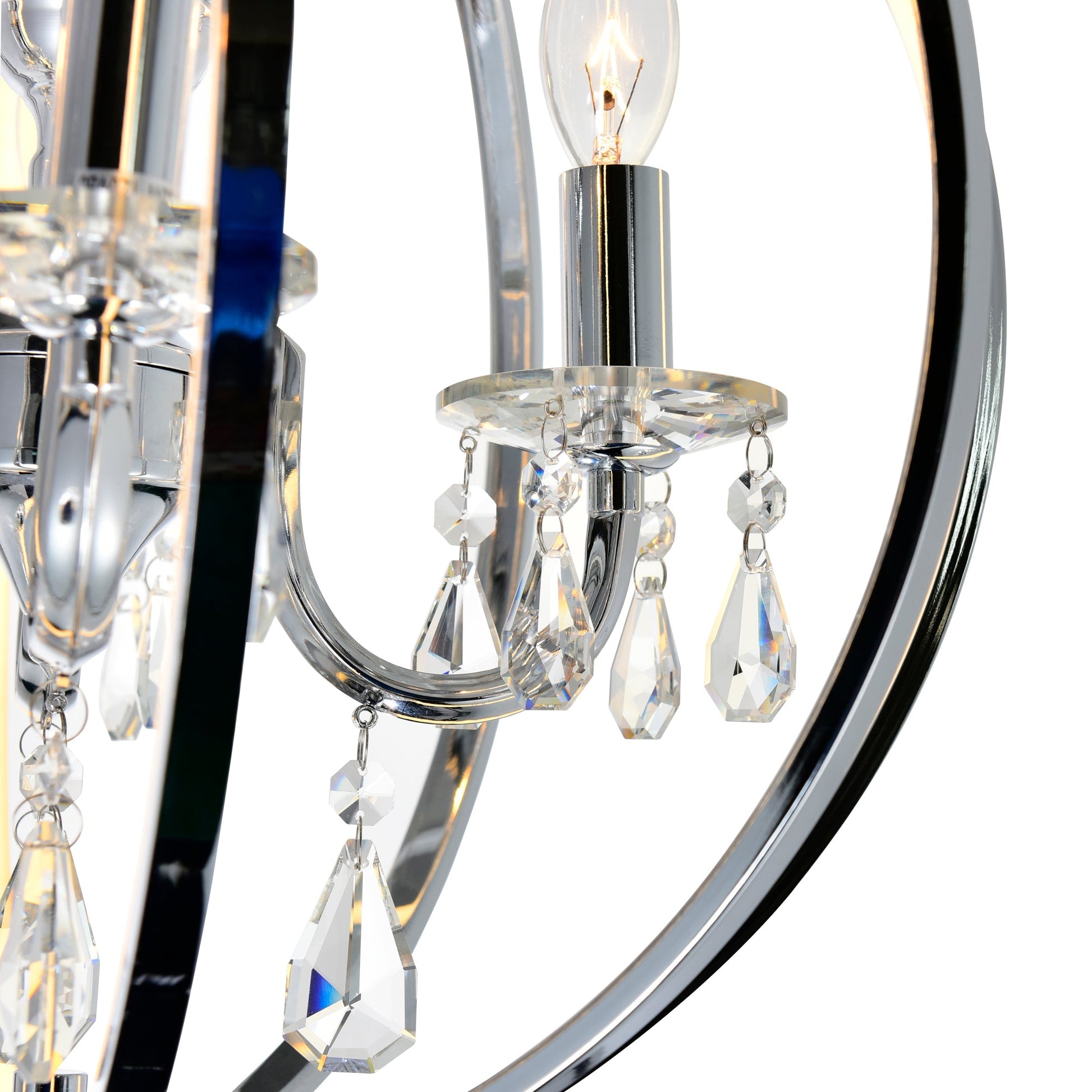 Abia 4 Light Chrome Chandelier - CWI Lighting