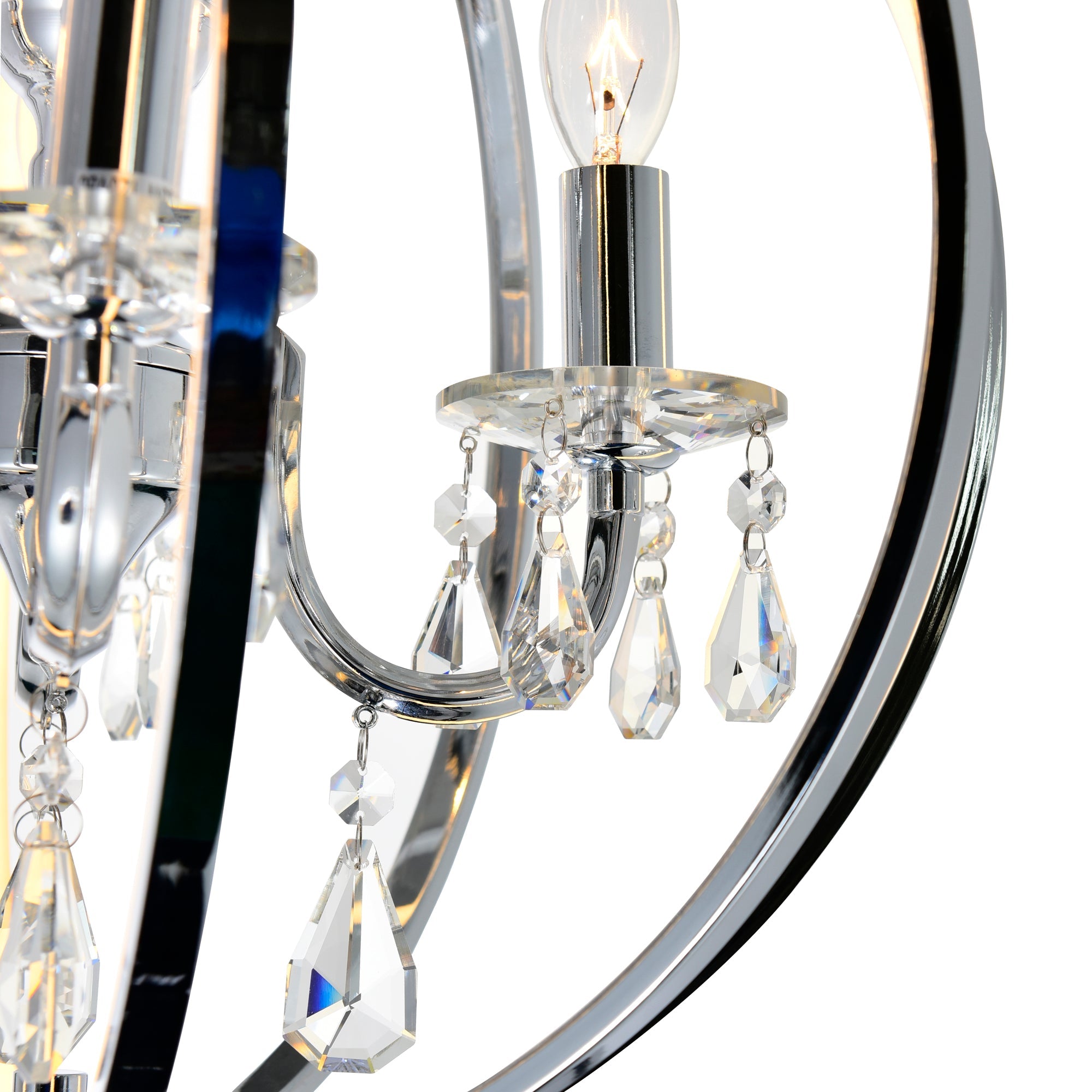 Abia 4 Light Chrome Chandelier - CWI Lighting