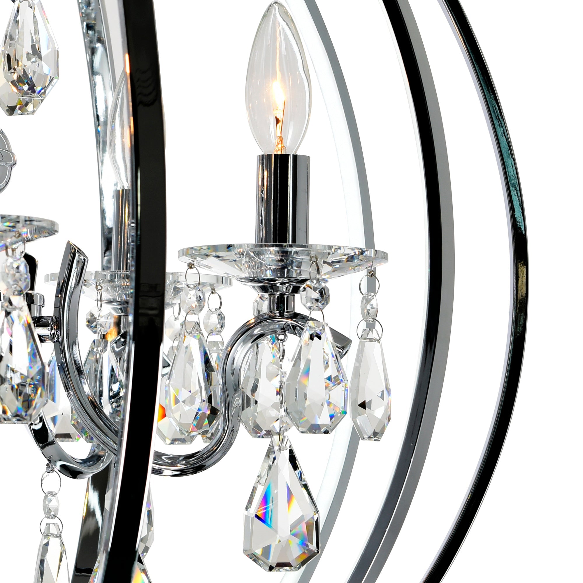 Abia 5 Light Chrome Chandelier - CWI Lighting