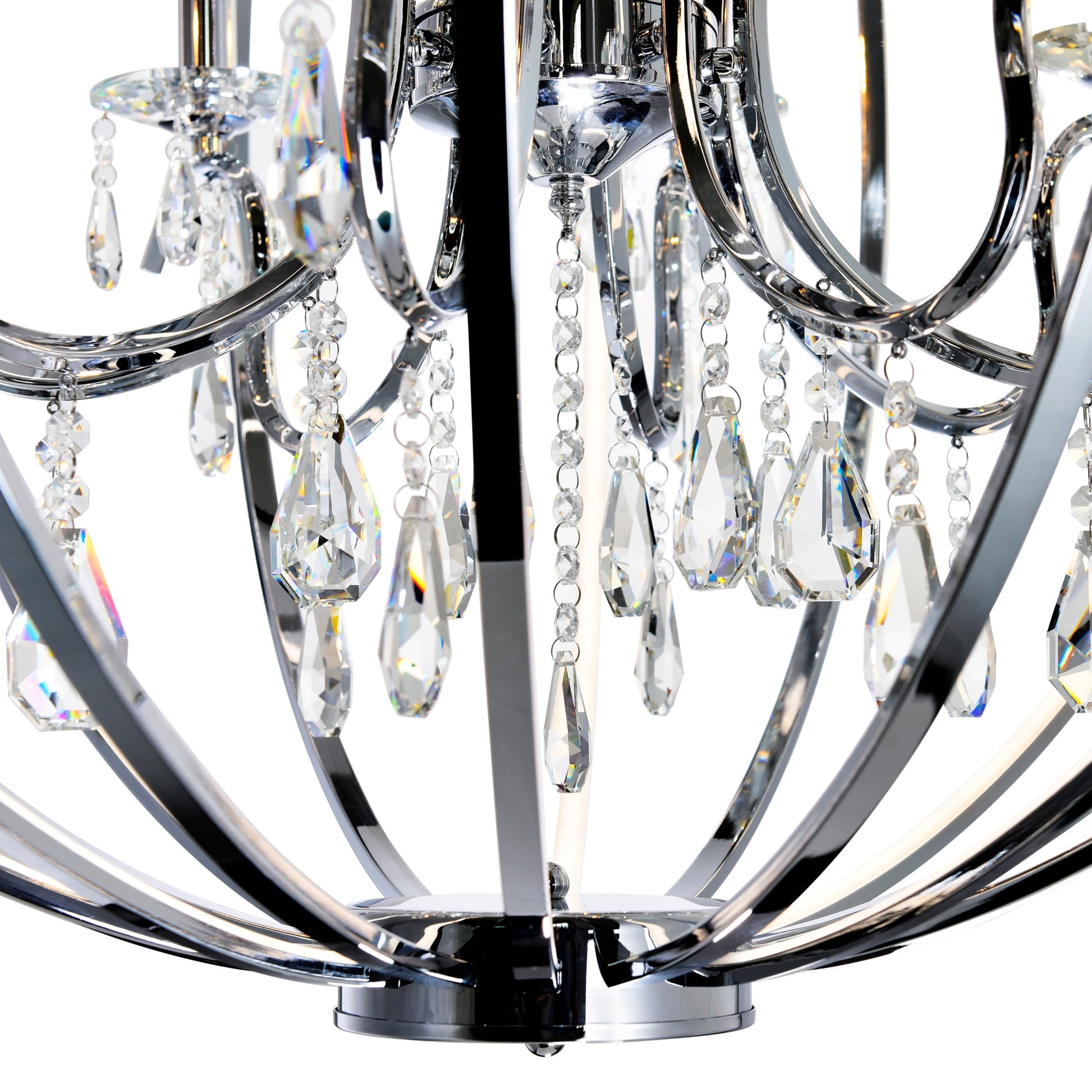 Abia 8 Light Chrome Chandelier - CWI Lighting