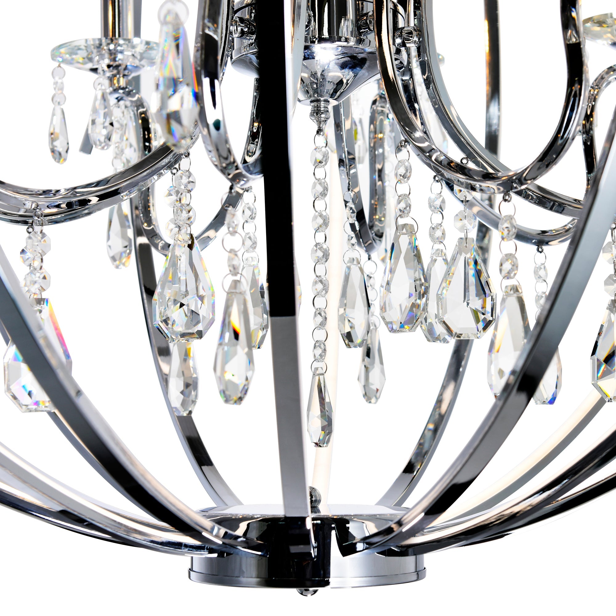 Abia 8 Light Chrome Chandelier - CWI Lighting
