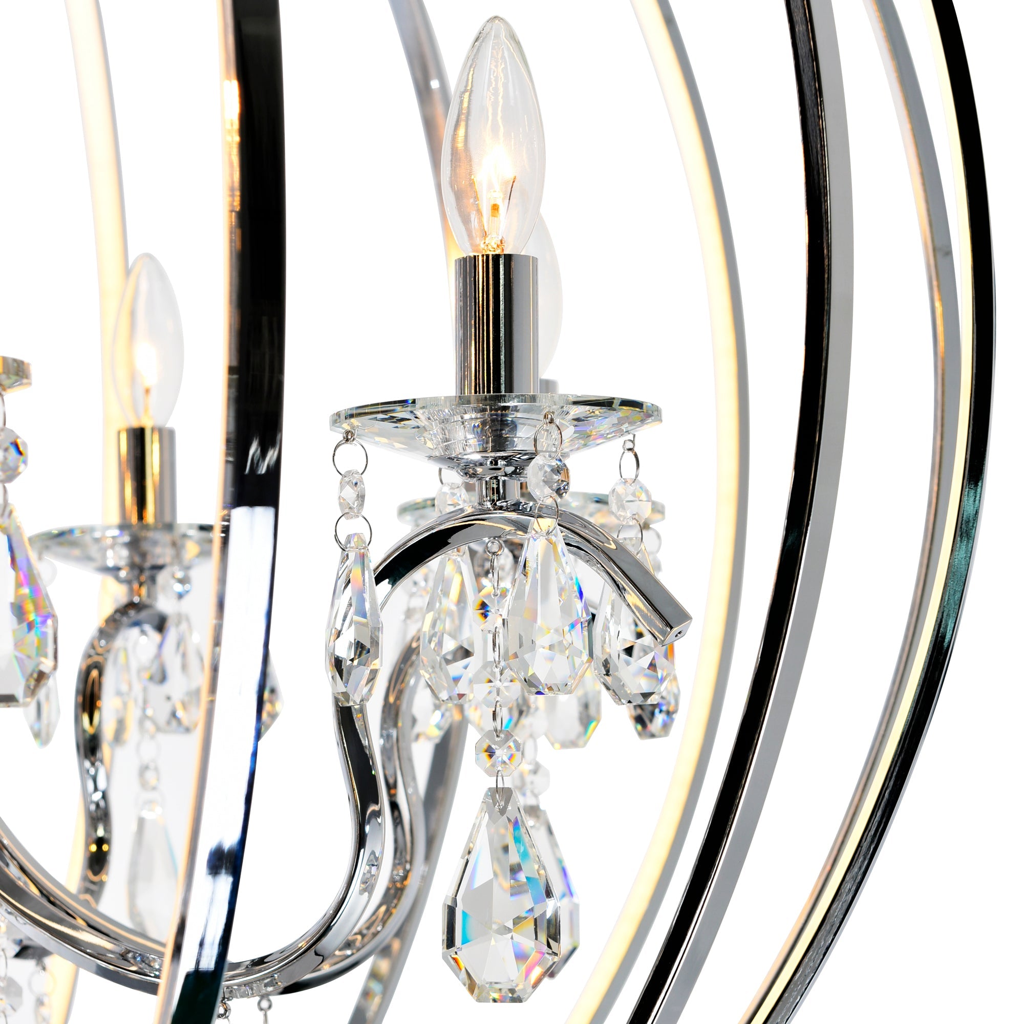 Abia 8 Light Chrome Chandelier - CWI Lighting