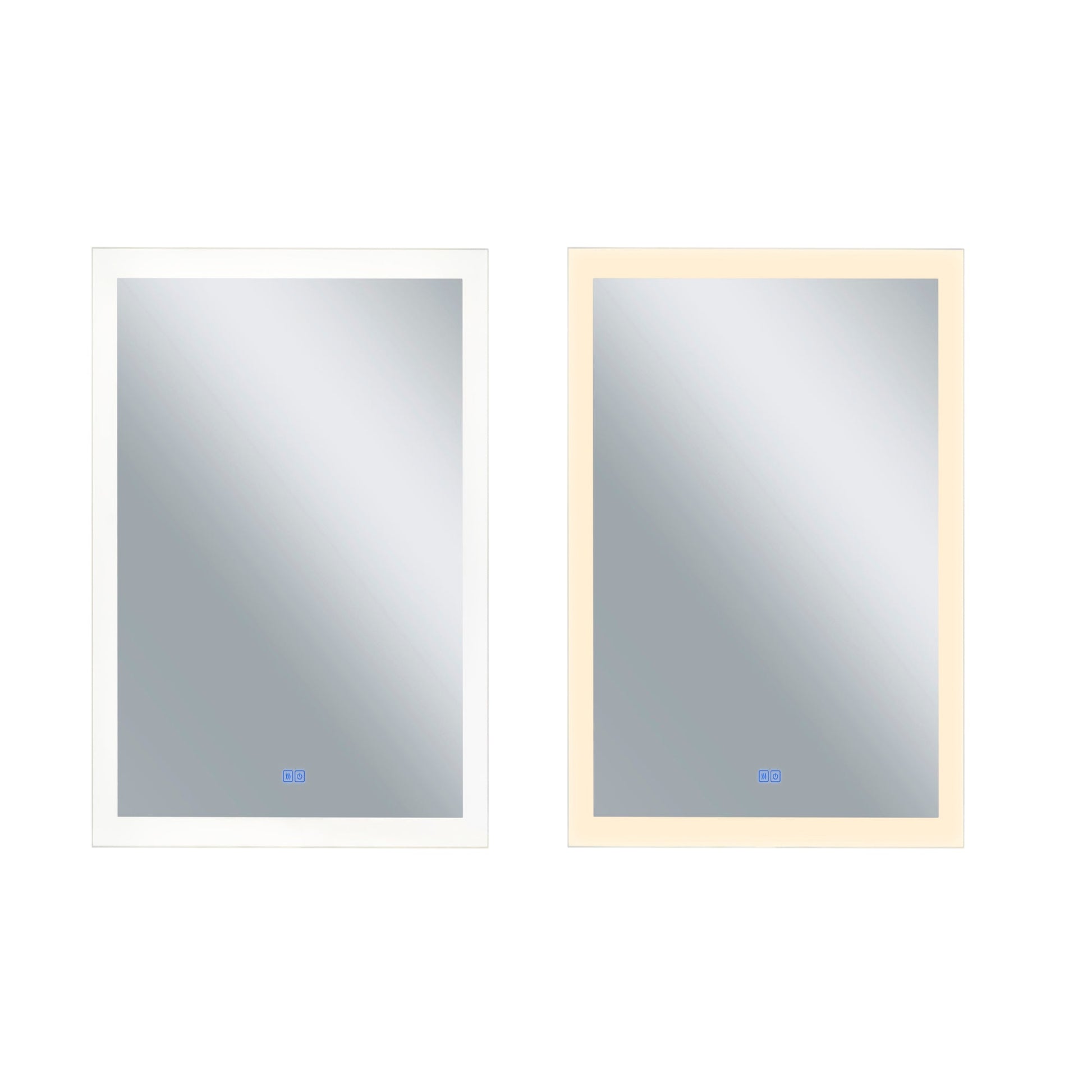 Abigail Rectangular 30x49in Matte White Integrated LED Mirror - CWI Lighting