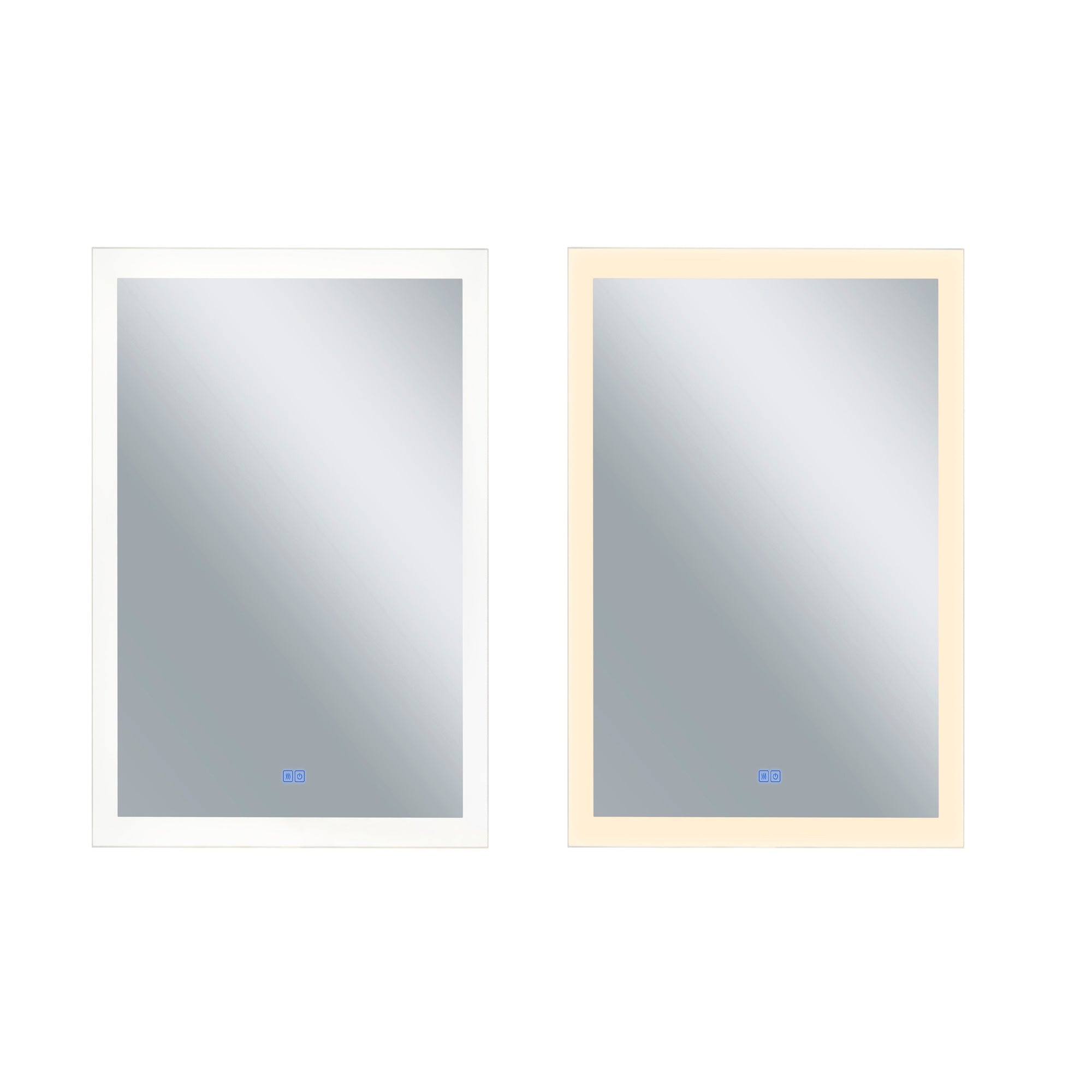 Abigail Rectangular 30x49in Matte White Integrated LED Mirror - CWI Lighting