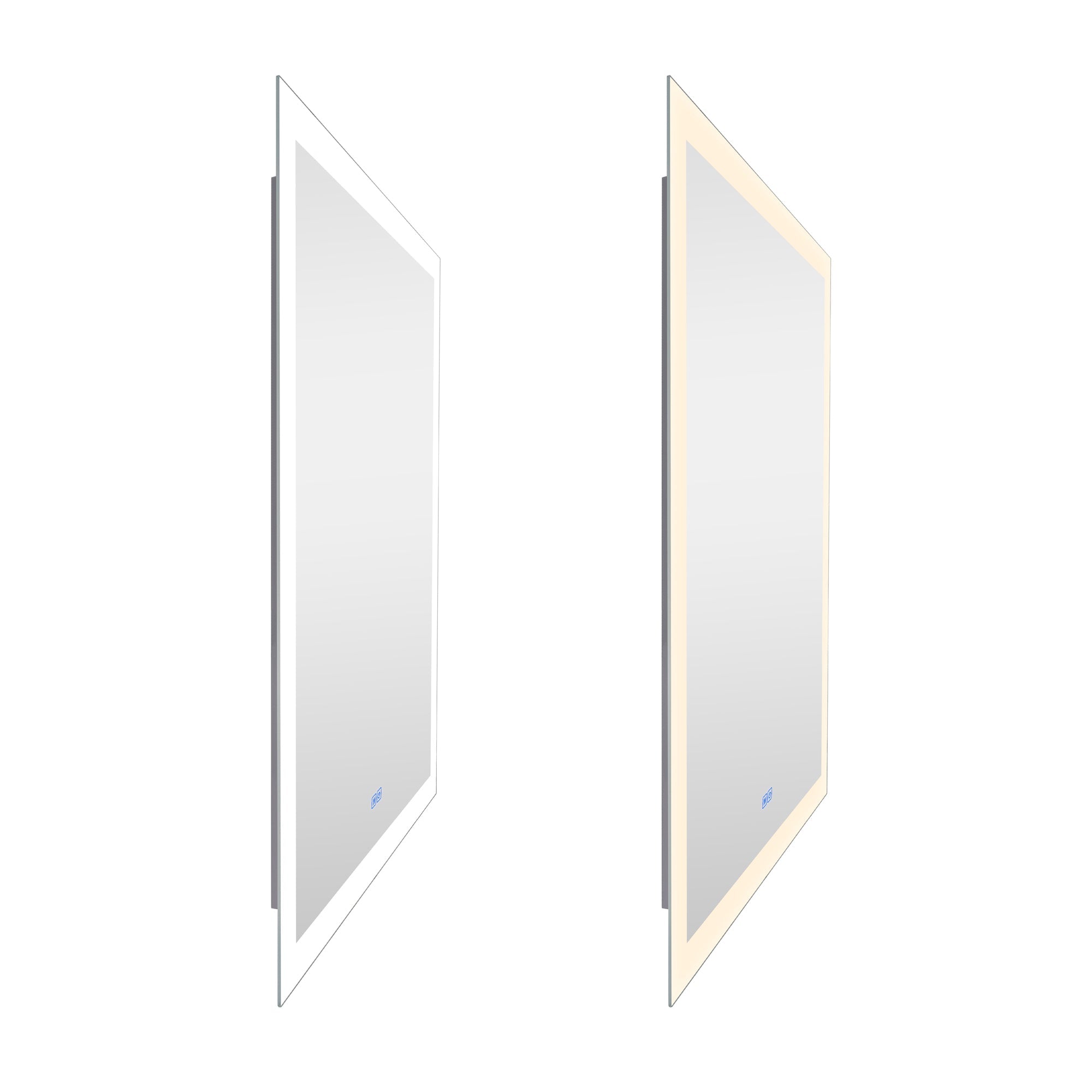 Abigail Rectangular 30x49in Matte White Integrated LED Mirror - CWI Lighting