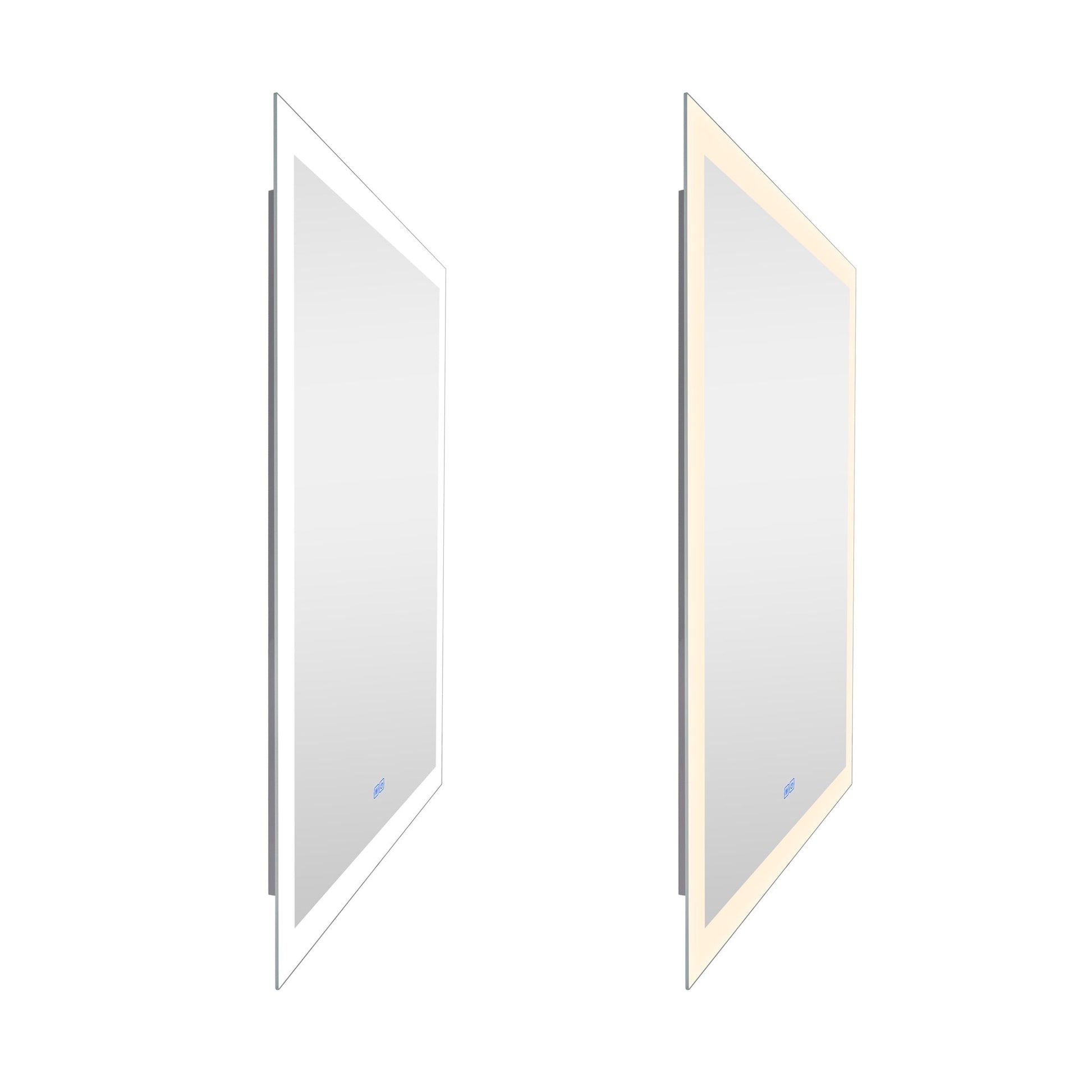 Abigail Rectangular 32x40in Matte White Integrated LED Mirror - CWI Lighting