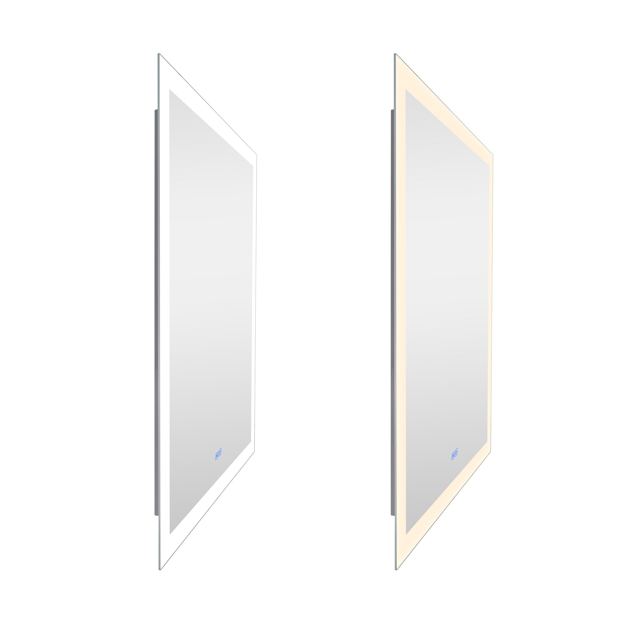 Abigail Rectangular 32x40in Matte White Integrated LED Mirror - CWI Lighting