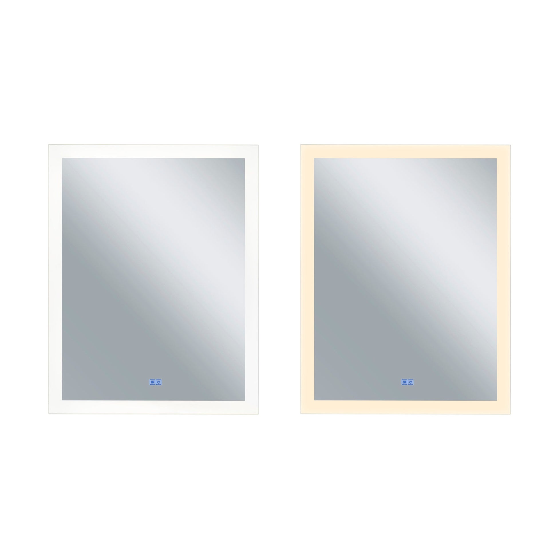 Abigail Rectangular 32x40in Matte White Integrated LED Mirror - CWI Lighting