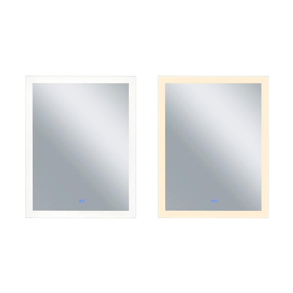 Abigail Rectangular 32x40in Matte White Integrated LED Mirror - CWI Lighting