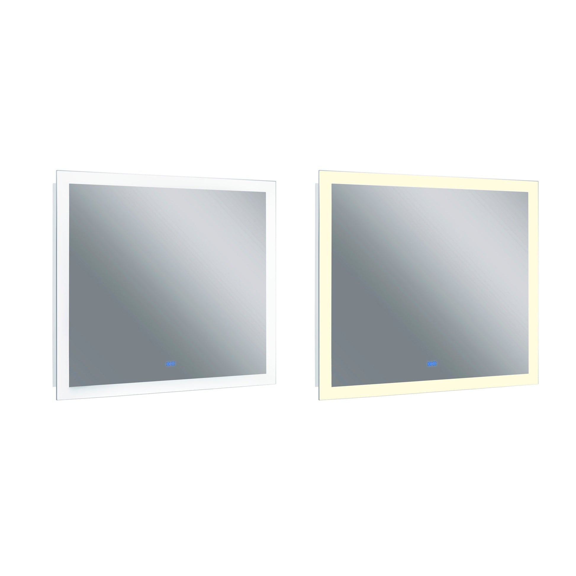 Abigail Rectangular 40x36in Matte White Integrated LED Mirror - CWI Lighting