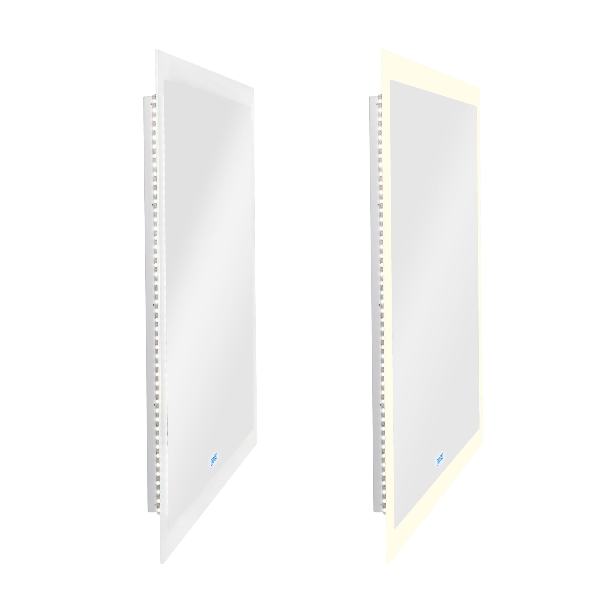 Abigail Rectangular 40x36in Matte White Integrated LED Mirror - CWI Lighting