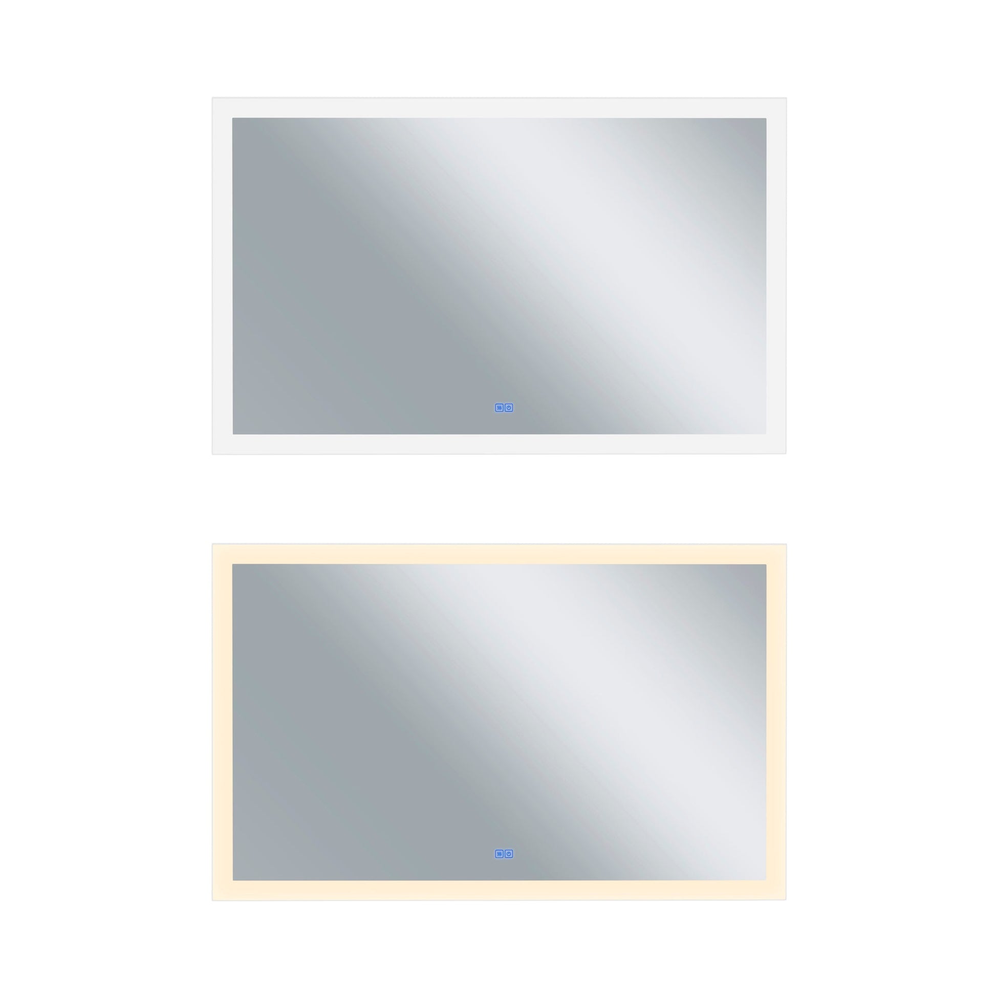 Abigail Rectangular 70x36in Matte White Integrated LED Mirror - CWI Lighting