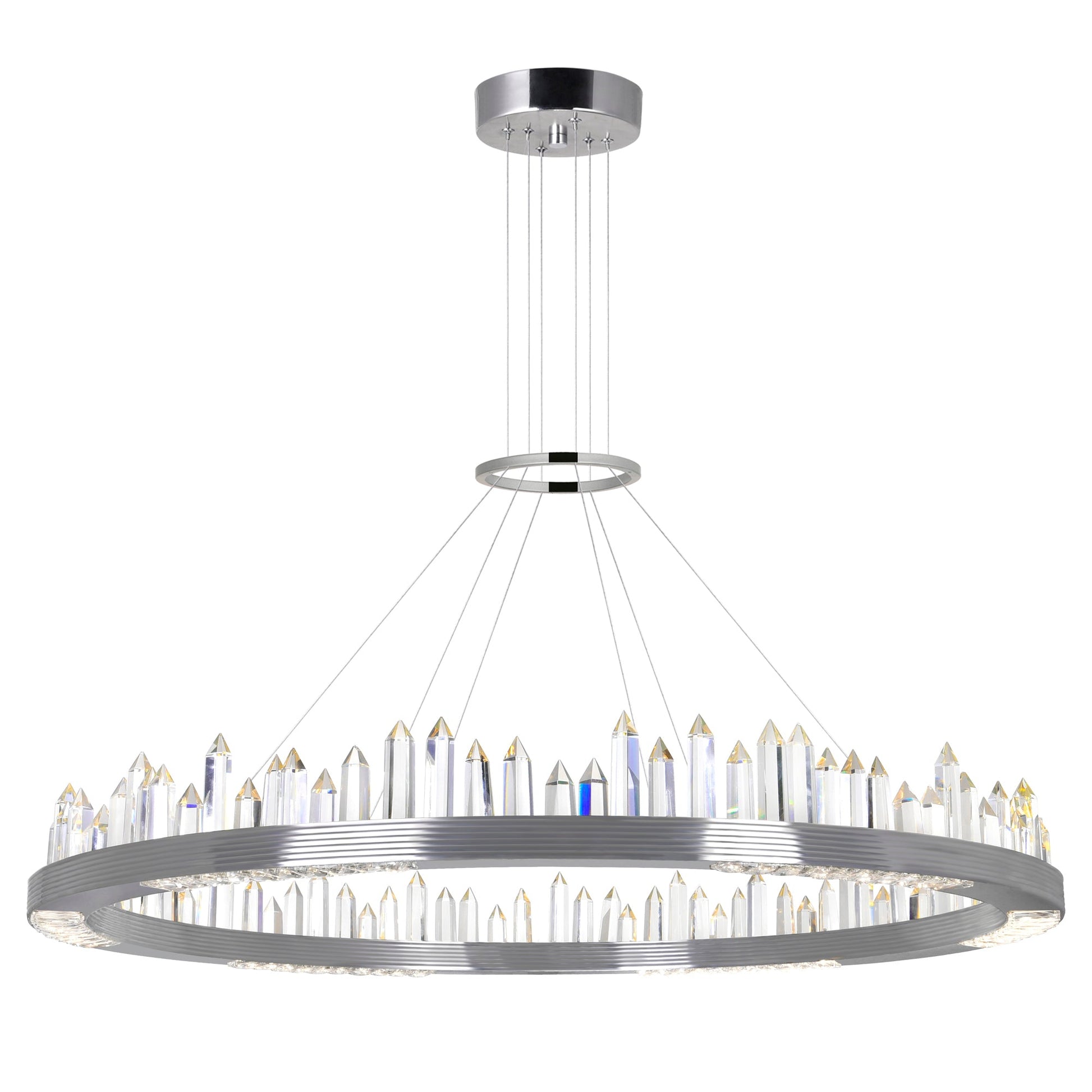 Agassiz LED Chandelier With Polished Nickel Finish - CWI Lighting